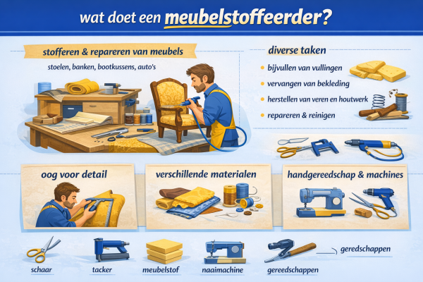 Alles over het beroep meubelstoffeerder Wat doet een meubelstoffeerder